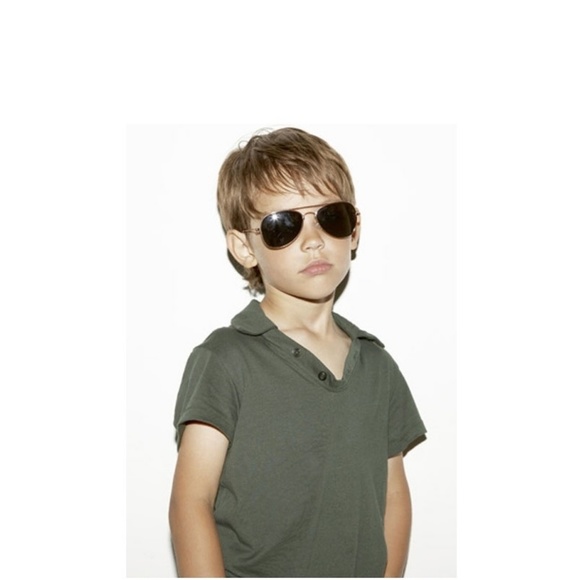 Ray-Ban Kids Aviator Sunglasses, Gold/Green - BRAND NEW - Picture 3 of 4